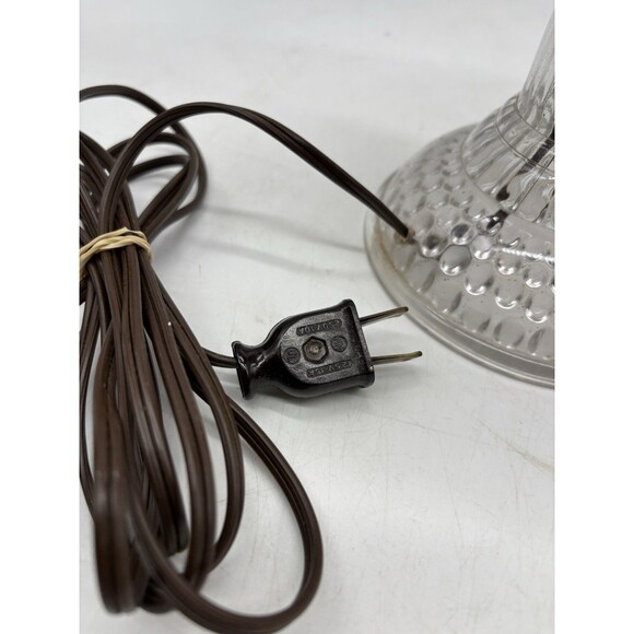 Antique Hobbs Cranberry Coin Spot Opalescent Glass Kerosene Oil Lamp Electrified - Picture 5 of 7